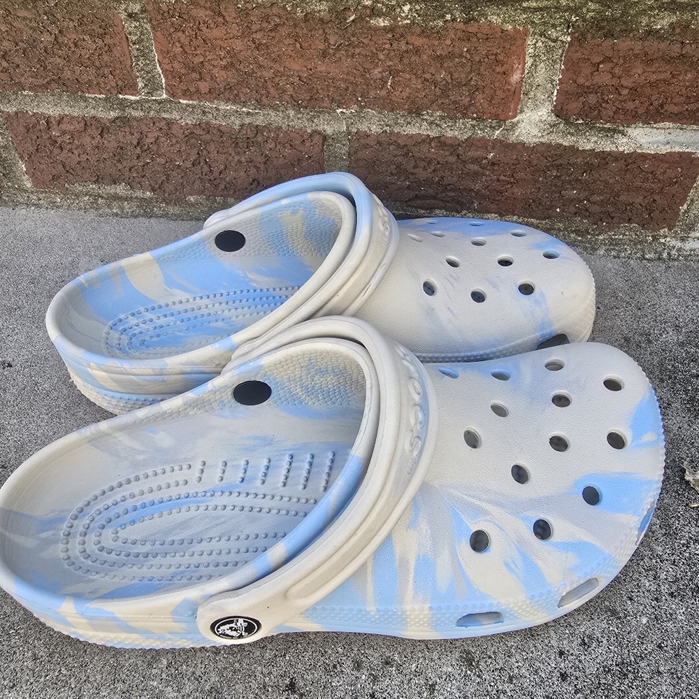 Crocs Blue and White Clogs - Picture 2 of 6